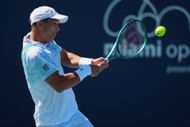 Mackenzie McDonald of the United States in action on day one of the Miami Open - Source: Getty